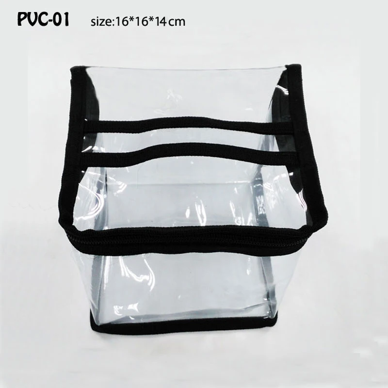 Прочная прозрачная ПВХ косметичка для Хранения Туалетных принадлежностей, косметическая сумка для путешествий из ПВХ с ручкой - Цвет: PVC01