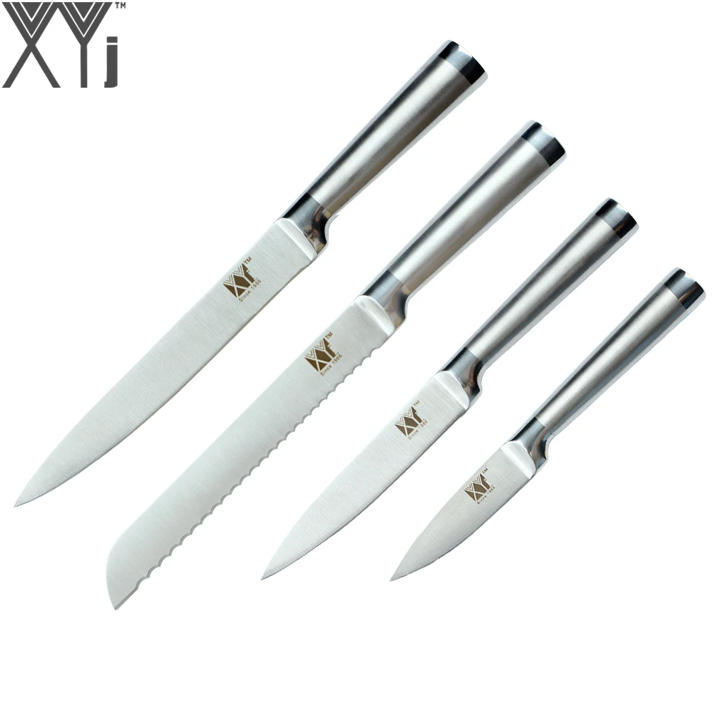 

XYj Brand 8" Slicing 8" Bread 5" Utility 3.5" Paring Kitchen Knife Good Quality Stainless Steel Knife Set Kitchen Accessories