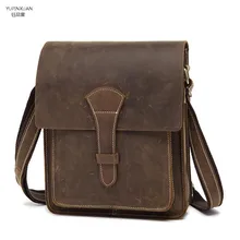 YUPINXUAN Durable Maletín Hombres del Cuero de Caballo Loco Bolsa de Mensajero de La Vendimia Retro Del Bolso de Hombro Genuino Bolsos de Cuero Baratos