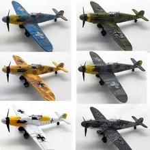 6 PCS Set 4D Plastic Assembled Airplane World War II Germany Fighter 1 49 Scale Assembling