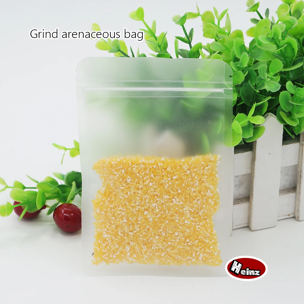 

16*24cm Frosted Surface Clear Plastic bag/ Resealable Food Storage Packaging For Biscuits Snack Packaging. Spot 100/ package