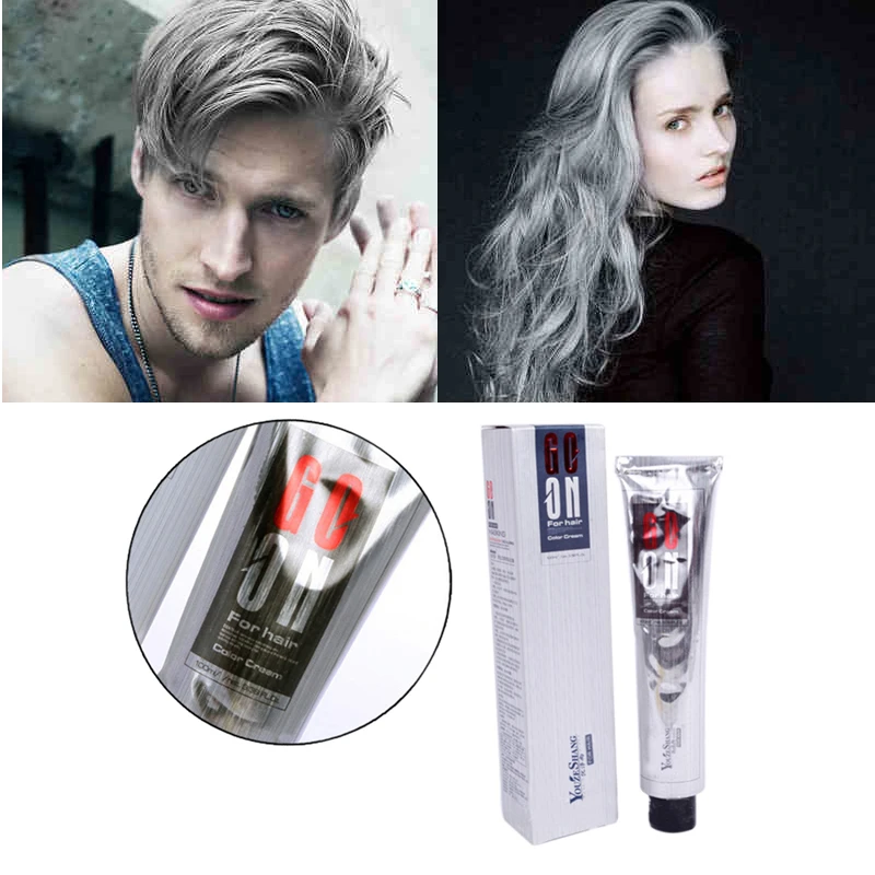 100ml Dumanli Gri Sac Boyasi Renk Unisex Punk Tarzi Acik Gri Gumus Sac Krem Moda Renk Gri Sac Boyama Sekillendirme Sac Jeli Hair Color Aliexpress