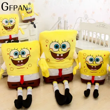 

High Quality 1pc 80cm Spongebob Soft Plush Anime Cosplay Doll Toys Cartoon Figure Cushion Christmas Gift For Kids Baby
