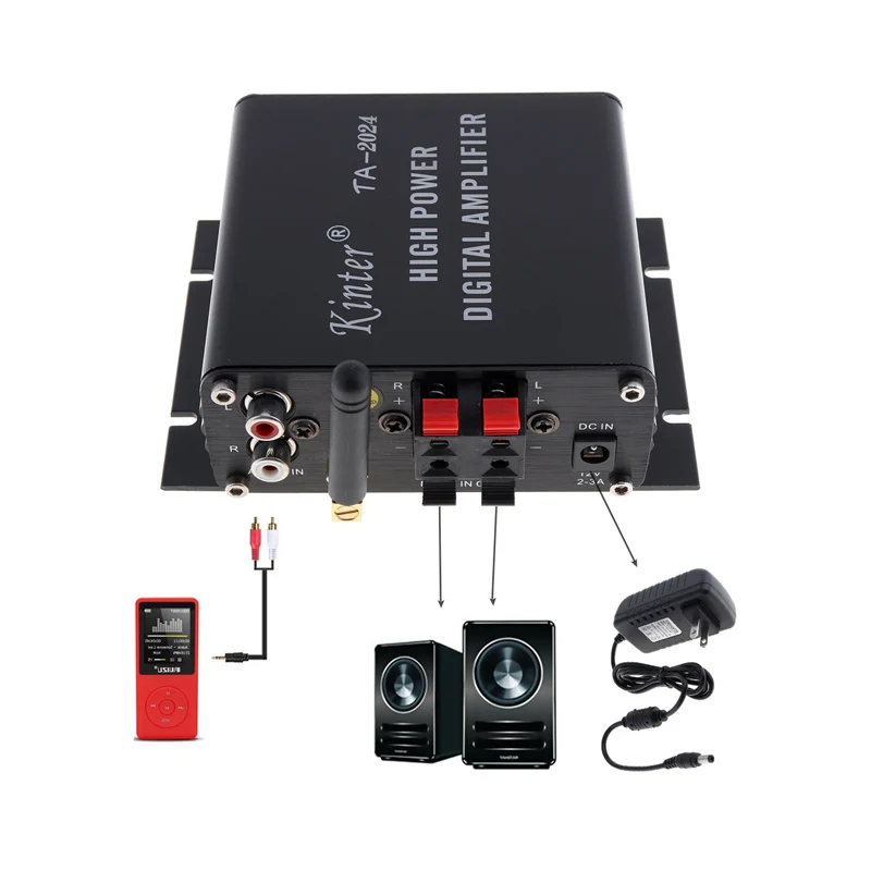 Аркадная игра TA 2024 12V20W 2 канальный hi fi стерео звук цифровой аудио усилитель для