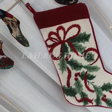 Рождество кружево Носки для девочек ручной работы Merry Рождественские носки Носки для девочек 28x43 см