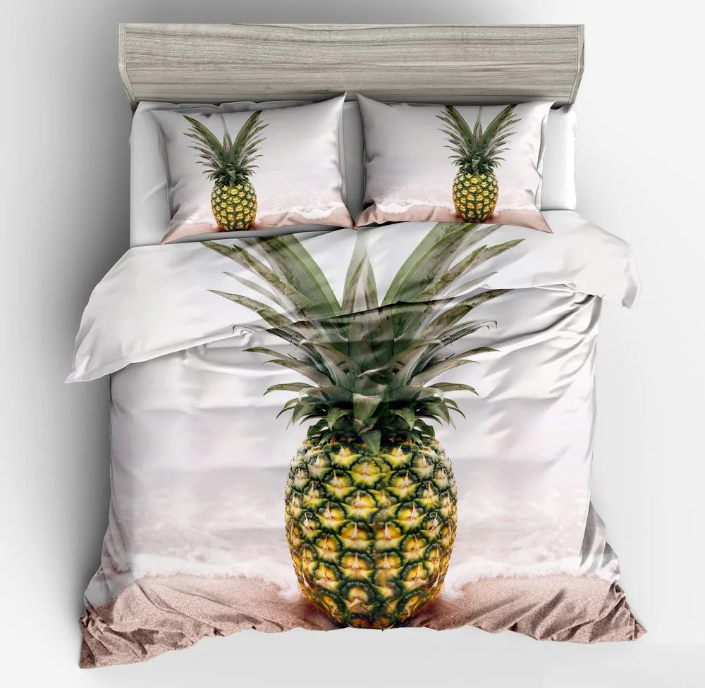 Bedding Outlet 3d Pineapple Bedding Set Tropical Fruit Print Bedspreads Kids Bed Set Single