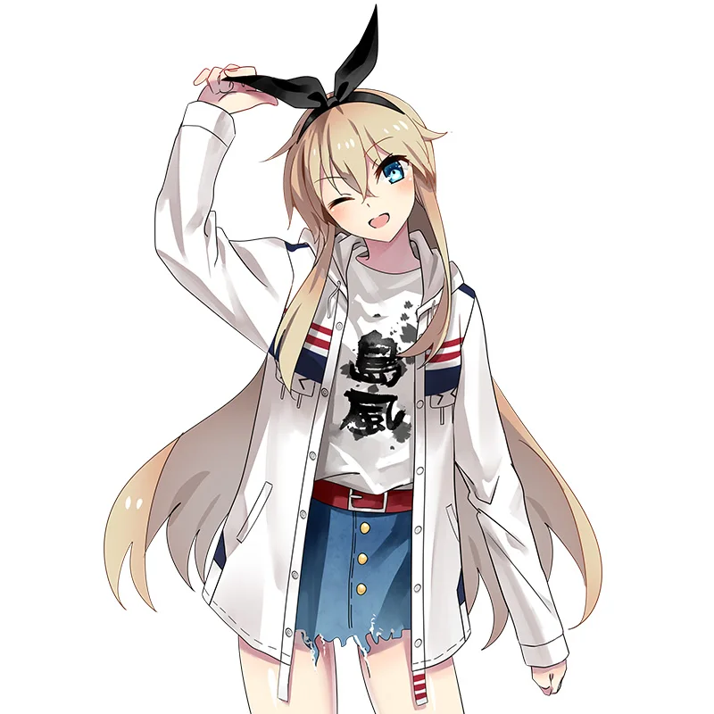 

Anime Kantai Collection Shimakaze Hooded Sweatshirts Cosplay Costume Women Men Long Sleeve Hoodie Casual Sport Coat White Tops