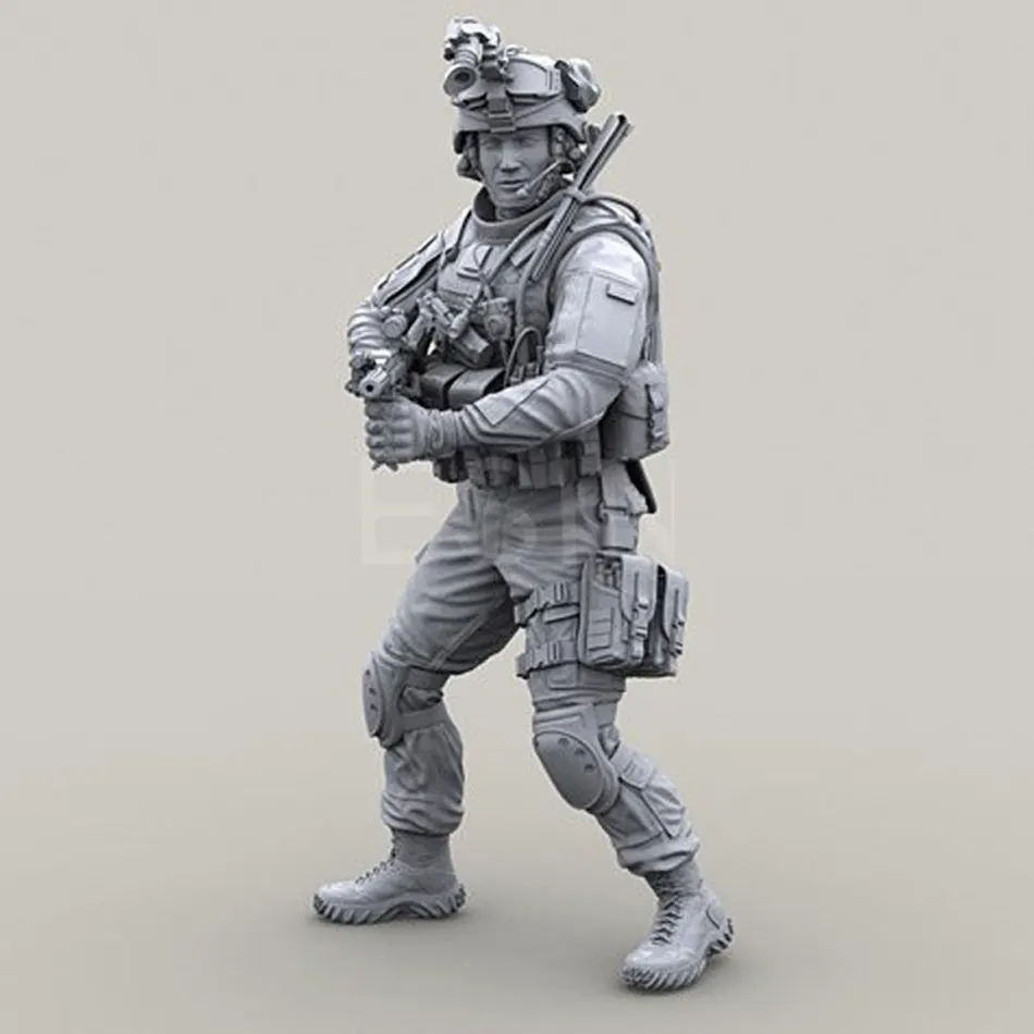 1/35 каучуковая фигурка Солдат модель армии США современный солдат белая ручная