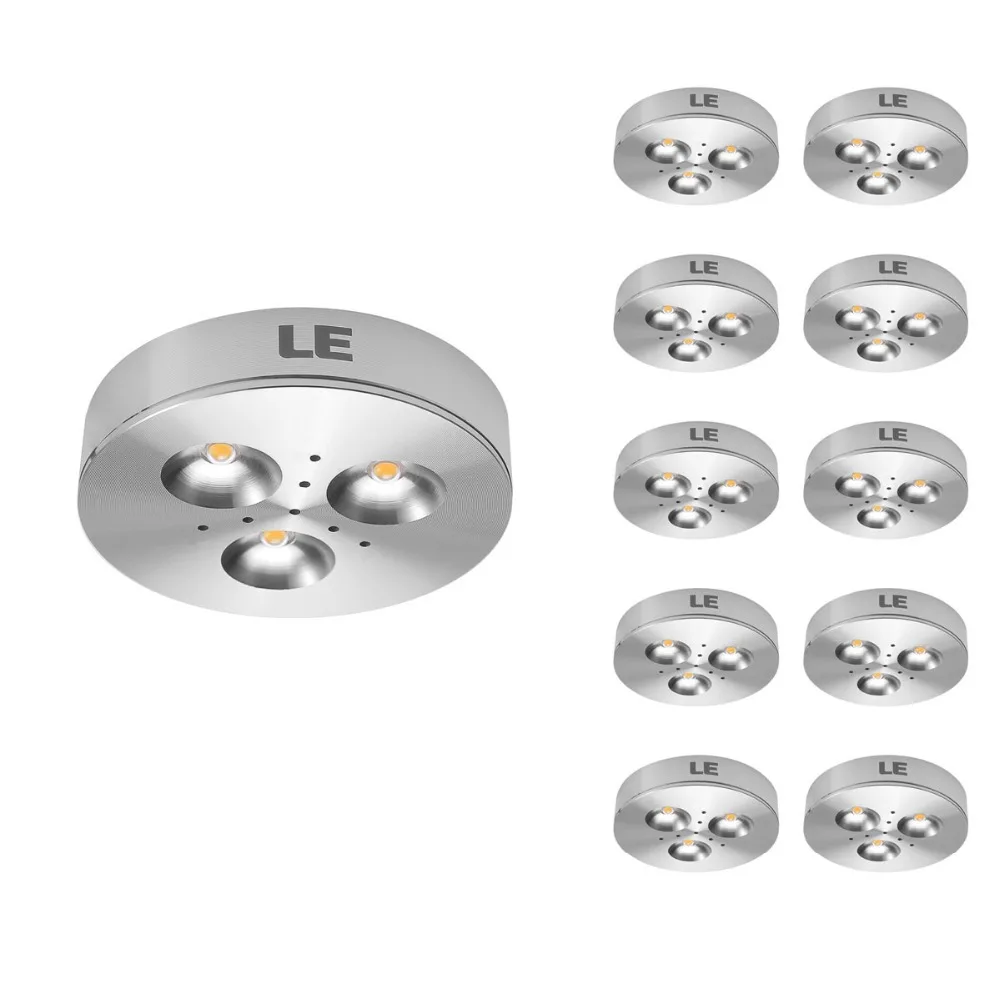 10 Pcs Lot 3w Led Under Cabinet Lighting Puck Lights 25 Watt