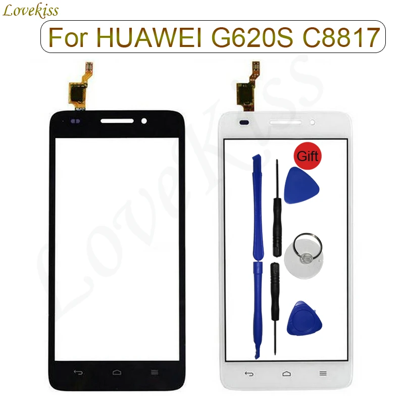 

Touchscreen Front Panel For Huawei G620S Honor 4 Play Touch Screen Sensor C8817 C8817D LCD Display Digitizer Glass Replacement
