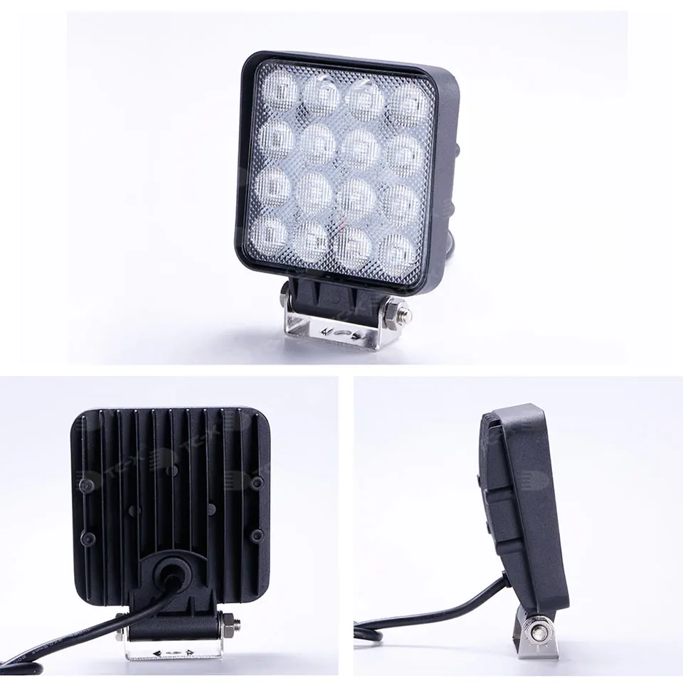 Luz de Trabalho Luz de Inundação Tc-x Praça Offroad 12 - 24 v Luz Extra Portátil Caminhão Trator Carro Estilo Atacado Led 16x3 w 8 Cheap Barra de luzLuz de trabalho