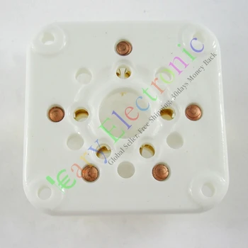 

1pcs ceramic tube socket seat GZC5-A-G 5 pin seat tube socket silver foot for 4-125 4-400A 803 tube amplifier