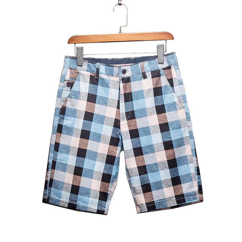 Buy Casual Plaid Shorts Men Fashion Brand Summer Mens Shorts Cotton Fitness