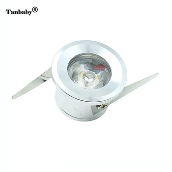 

10pcs Under Cabinet Spotlights 1W White ceiling Cupboard light High brightness lighting fixture forJewelry Display
