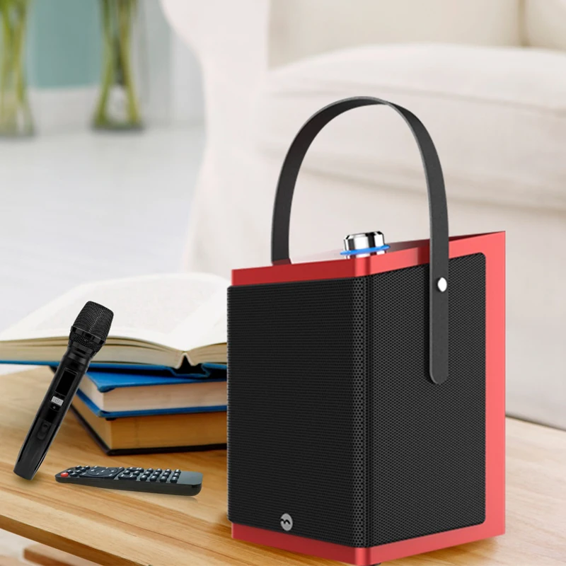 

Portable Bluetooth Speaker Subwoofer Speakers Wireless Speakers Sound System outdoor singing speaker with microphone remote ctrl
