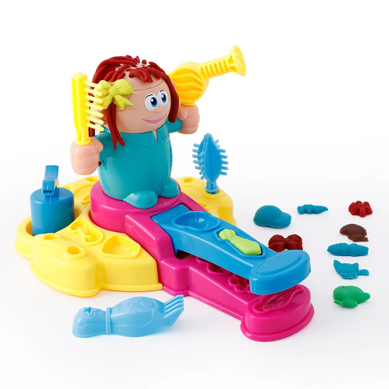 

6 Colors Modeling Clay Barber Set Creative Children DIY Environmental-Friendly Hand-made Clay Molds Children Interested In Toys