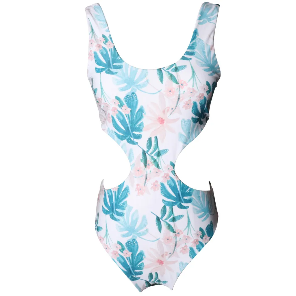 Женский сиамский синий комплект бикини пуш ап StripeSwimwear пляжная одежда