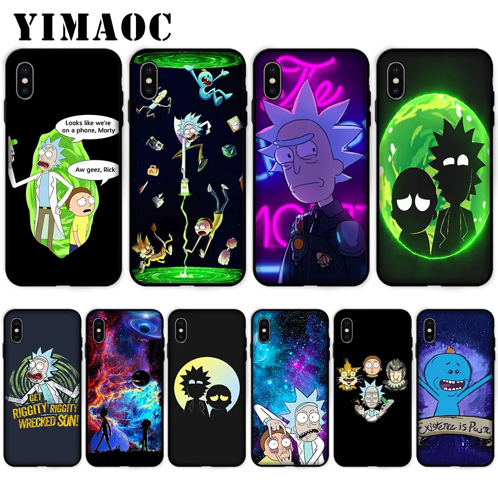 

YIMAOC Cartoon Rick And Morty Soft Case for iPhone XS Max XR X 7 8 6 6S Plus 5 5S SE