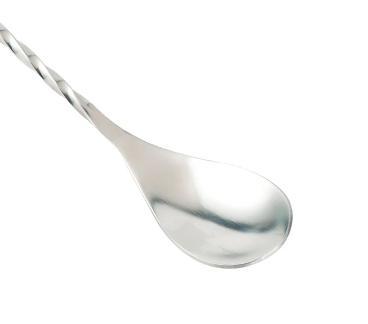 1Pcs Stainless Steel Mixing Spoon Long Handled Drink Mixer Spiral Pattern Bar Cocktail Shaker Spoon Bartender  Tools (4)