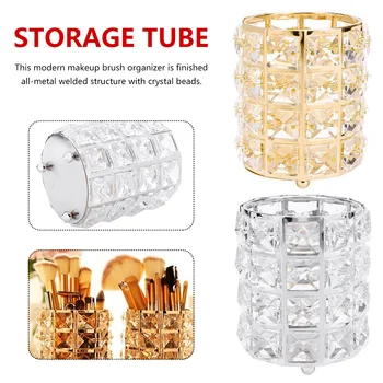 

1PC Multi-Purpose Crystal Storage Holder Cosmetic Brush Makeup Holder Pencil Bucket Pen Storage Rack Container