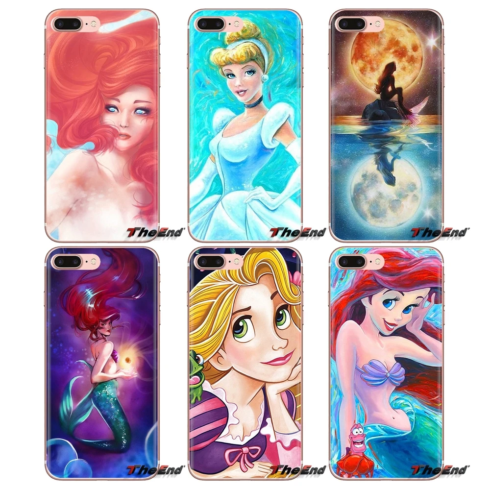 

TPU Transparent Case Princess Ariel Little Mermaid For LG Spirit Motorola Moto X4 E4 E5 G5 G5S G6 Z Z2 Z3 G2 G3 C Play Plus Mini