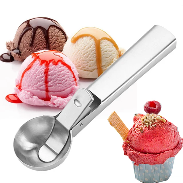 Stainless Steel Ice Cream Scoop Easy Trigger, ice cream, frozen yogurt