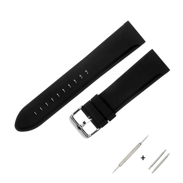 High Quality Silicone Watch Strap 18mm 20mm 22mm 24mm 26mm 28mm 30mm