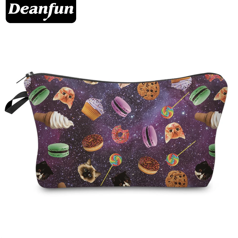 Deanfun 3D печатные женские косметички галактика с едой Kawaii для путешествий Orgnizer