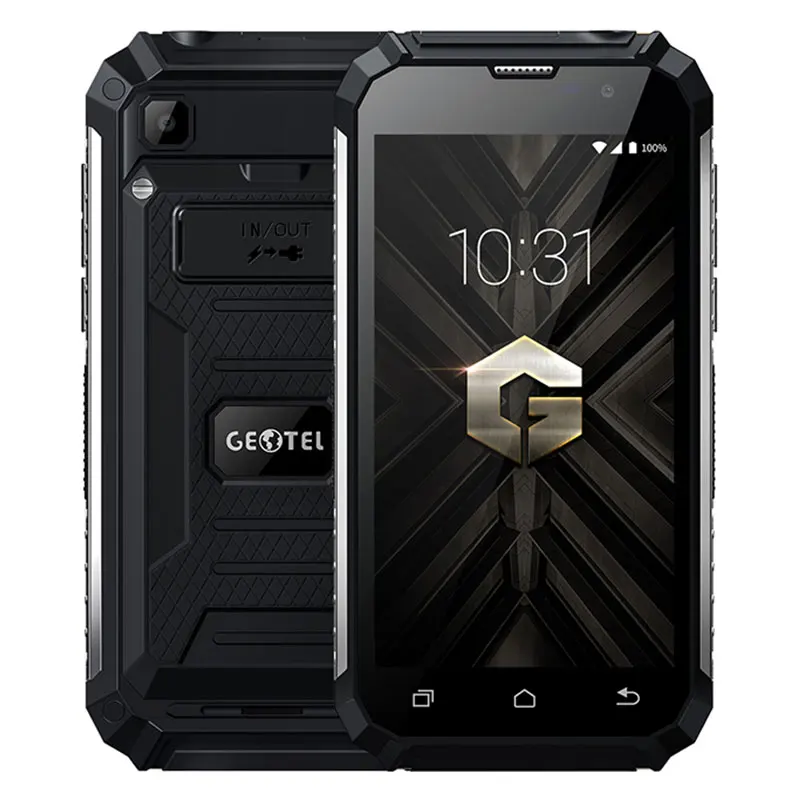 Geotel G1 Запасные Аккумуляторы для телефонов мобильный телефон Andriod 7.0 MTK6580A Quad Core 2 ГБ Оперативная память 16 ГБ Встроенная память 8.0MP Камера 7500 мАч большой аккумулятор 3 г смартфон - Цвет: Black