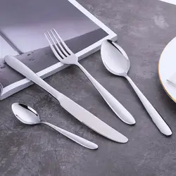 Высокое качество Нержавеющая сталь набор столовых приборов 24 шт. посуда из серебра ужин вилка Ножи Прямая доставка