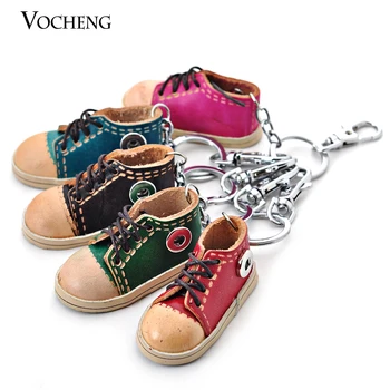 

10pcs/lot Mix Colors Randomly Ginger Snap Button Jewelry Genuine Cow Leather Fashion Key Chains Vb-059*10