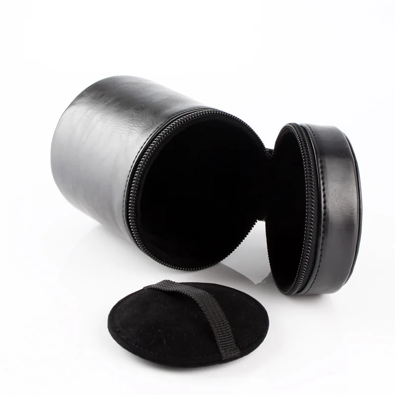 Футляр из искусственной кожи Камера объектив чехол сумка чехол для Canon EF 24-105 мм 58-1,2 24-1,4 15-85 24-70-4l 16-35 18-200 10-22 135L - Цвет: Black