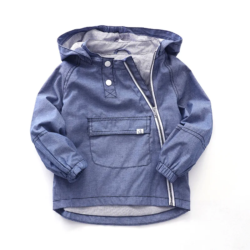 Online Abrigo de algodón con capucha de moda a prueba de viento para niños chaquetas para niños ropa de abrigo con cremallera Bolsillo grande para una altura de 90 135cm
