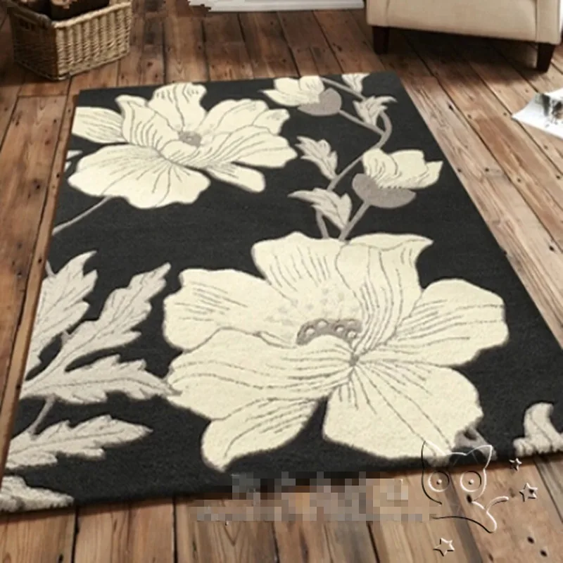 

2016 NEW Arrivals flowers Handmade Acrylic Rugs And Carpets For Home Living Room Mat Rugs