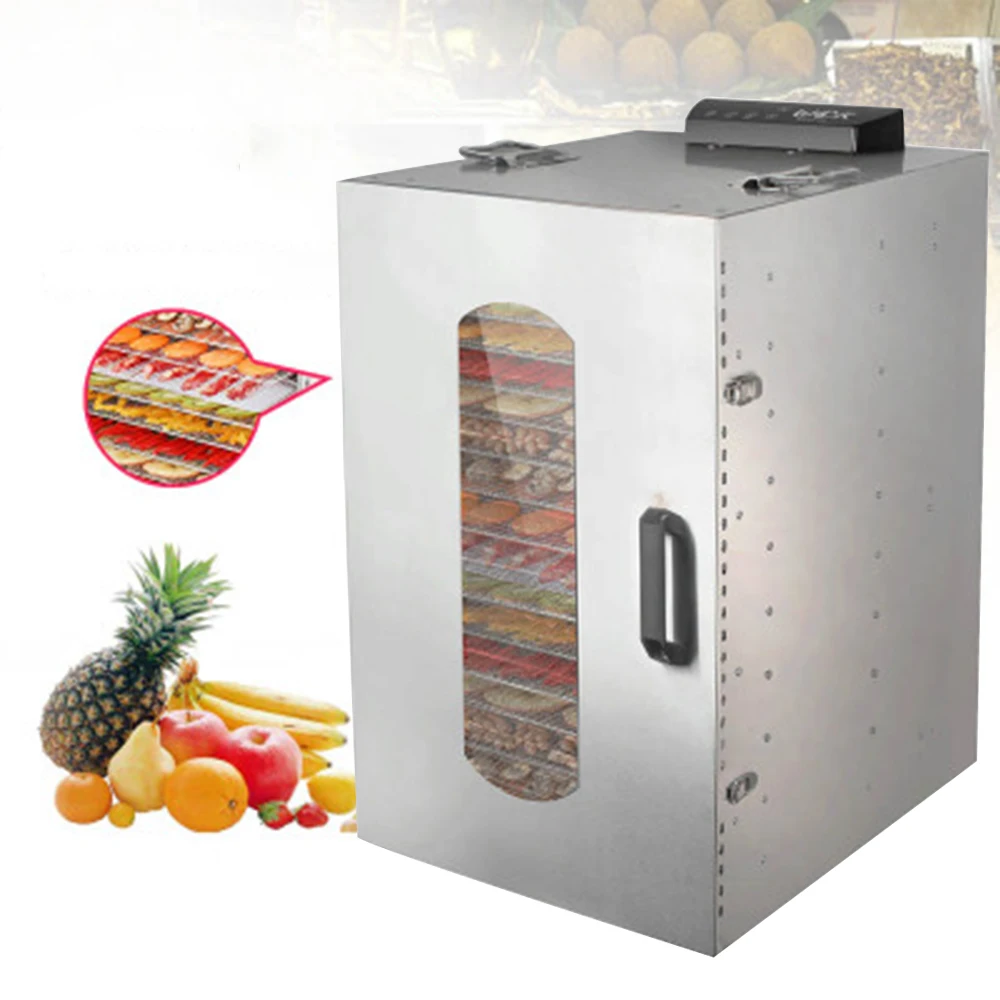 

20 Trays Temperature Time Control Fruit Dehydrator Machine Stainless Steel Dryer for Fruits Vegetables Strong Drying Dehydrator