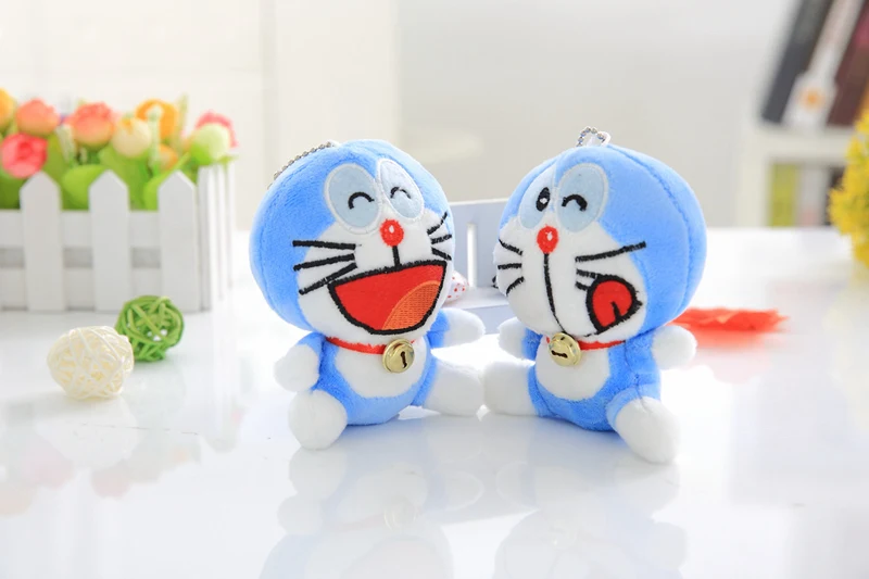 10 см Симпатичные Doraemon кошка плюшевые куклы игрушка подвеска игрушка Детские плюшевые игрушки день Святого Валентина подарок игрушки