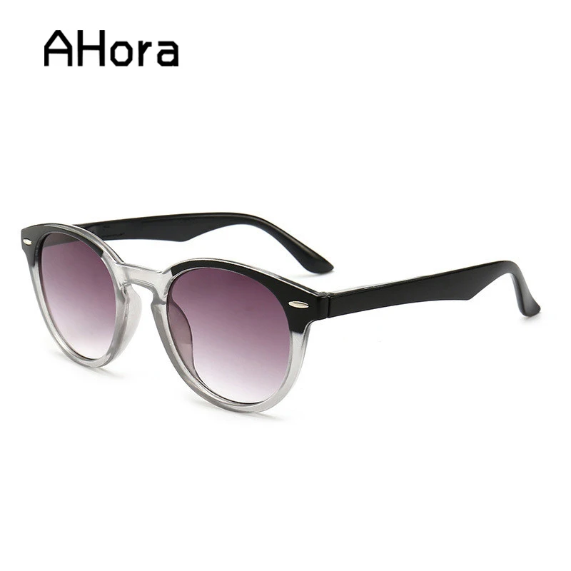 

Ahora Gradient Gray Resin Reading Glasses Women Men Portable Presbyopic Eyeglasses Retro Round Reading Presbyopia Eyewear +1.0~4