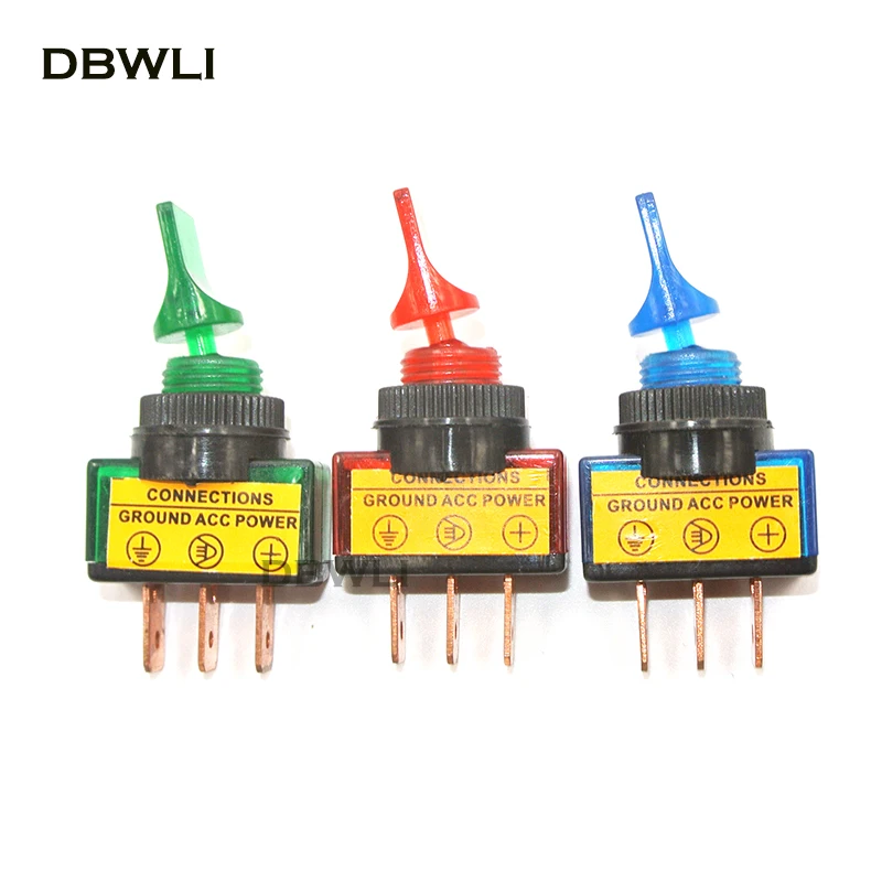 LED Illuminated Toggle Flick Switch Lighted On//Off Car Dash Dashboard 12V 20A