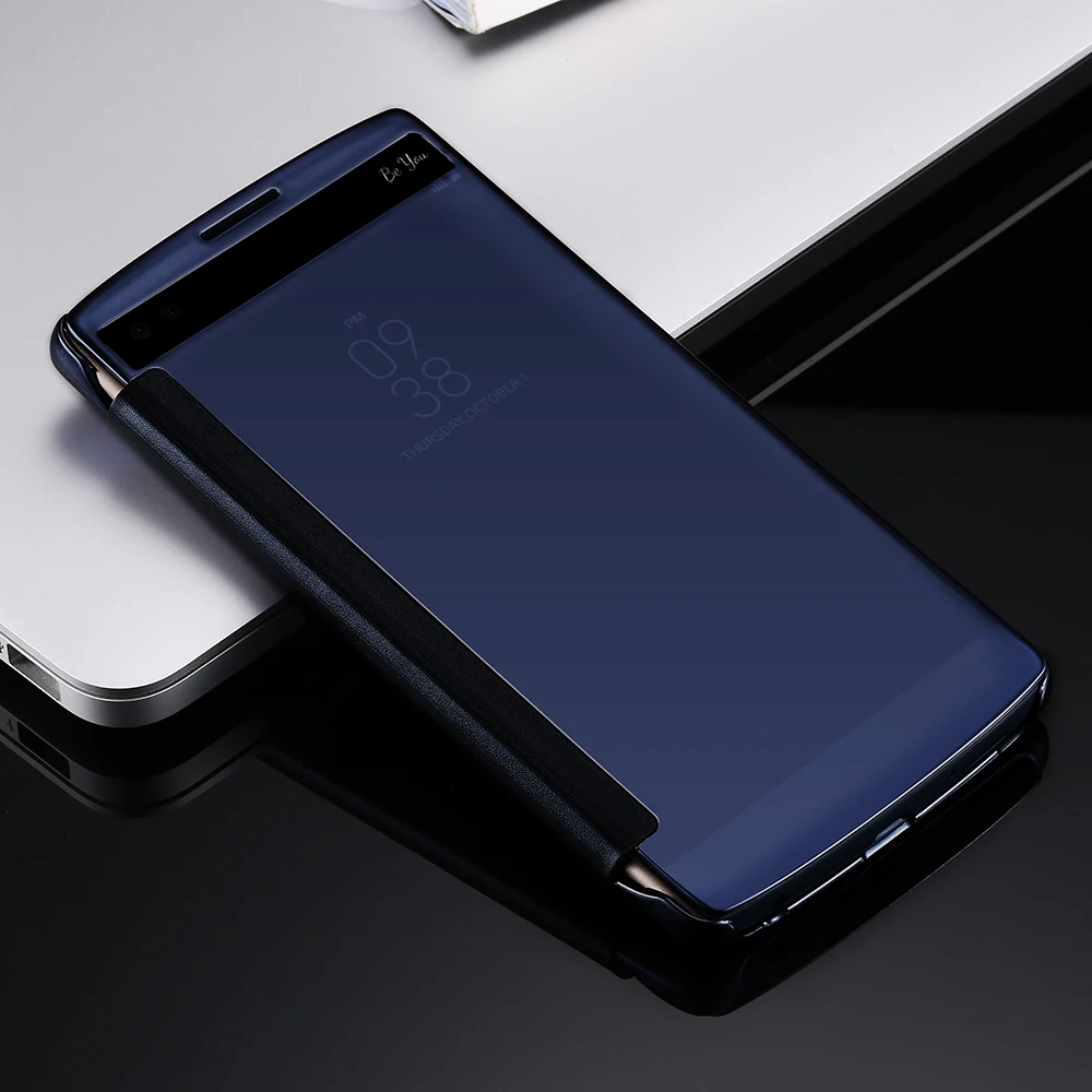 Флип Чехлы kisscase для iPhone X 8 7 6 6S Plus 5 5S SE зеркальный чехол LG G5 G4 чехлы Samsung Galaxy S8 S7 S6 с