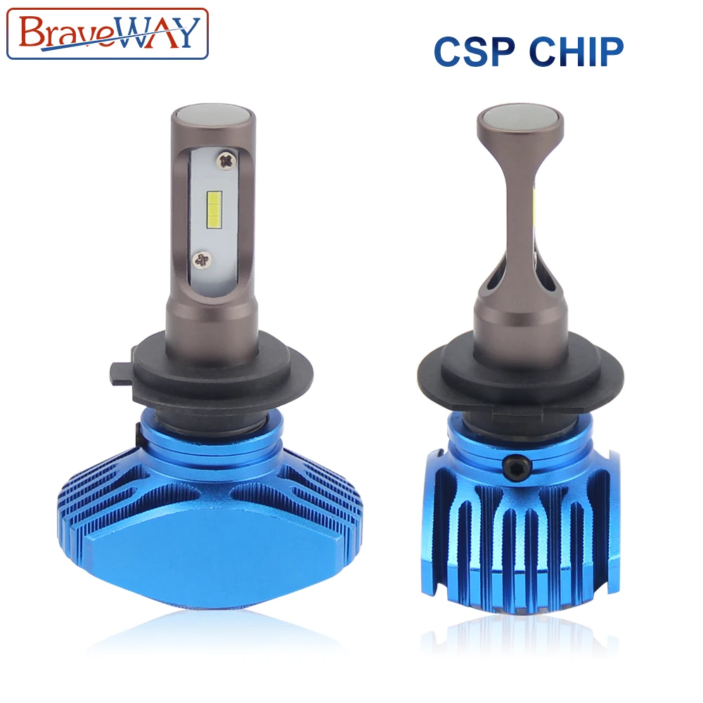 

BraveWay H4 H7 Led Car Headlight Bulbs 12V 80W H8 H9 H11 Led Auto Lampada 12000LM 9005 HB3 9006 HB4 CSP Chip Led Fog Light 6500K