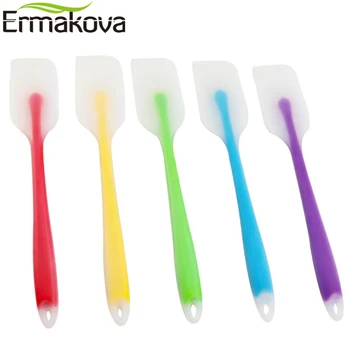 

ERMAKOVA Silicone Scraper Spatula Mixing Pastry Tool Heat-Resistant Non-stick Rubber Kitchen Baking Gadget Stainless Steel Core