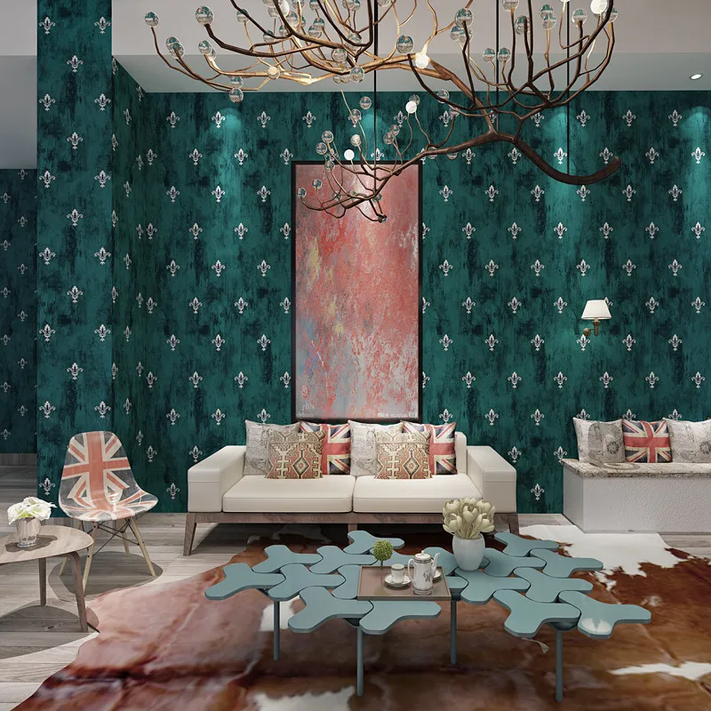 

0.53x10m rural pastoral small floral non-woven wallpaper wedding room living room bedroom kids room TV sofa background wallpaper