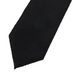 Новый Для мужчин сплошной черный полиэстер на молнии галстук гладкой молния галстук