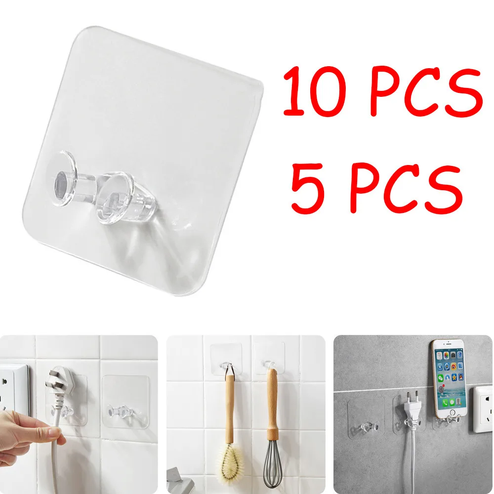 

10pc Wall Storage Hook Power Plug Socket Holder Wall Adhesive Hanger Home Office kitchen hooks Storage Holders & Racks Saugnap#w