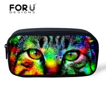 Модный женский однотонный чехол-карандаш, косметичка с черной совой и кошкой, школьные принадлежности для детей, сумочка для ручек, Детские канцелярские принадлежности
