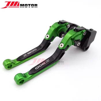 

New Hot Sale Motorcycle CNC Folding Extendable Adjustable Brake Clutch Levers For Kawasaki Z900 Green Color
