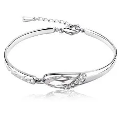 Hot Sale Fashion Gold/Silver Plated Crystal Glass shoes Queen Charm Bracelets &amp Bangles Wedding Accessories Jewelry For Women | Украшения