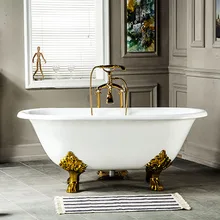 6" CUPC одобренная отдельно стоящая роскошная ванна чугунная Двойная ванна 1013