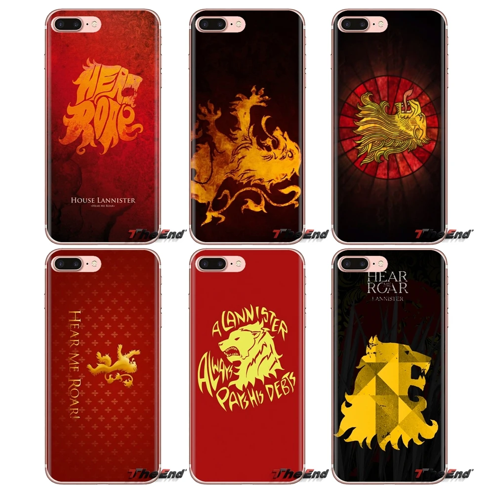 Мягкие прозрачные чехлы с логотипом игры престолов Lannister для Huawei Mate Honor 4C 5C 5X 6X 7 7A 7C