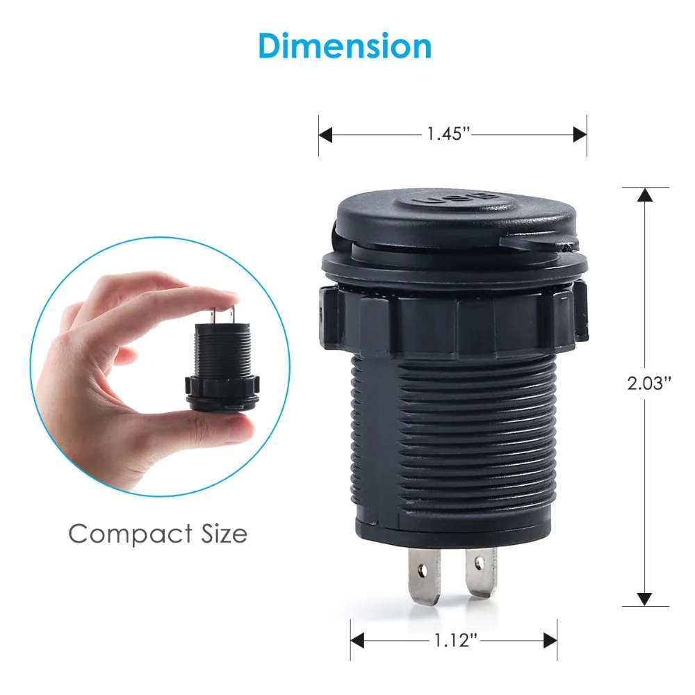 SOONHUA المزدوج USB ميناء سيارة شاحن ولاعة السجائر مقبس التوصيل LED الفولتميتر للماء المحمول الهاتف الذكية شحن محول